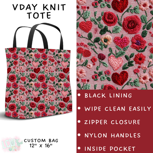 Batch #252 - Valentines Day - Closes 12/11 - ETA late Jan - Vday Knit Tote