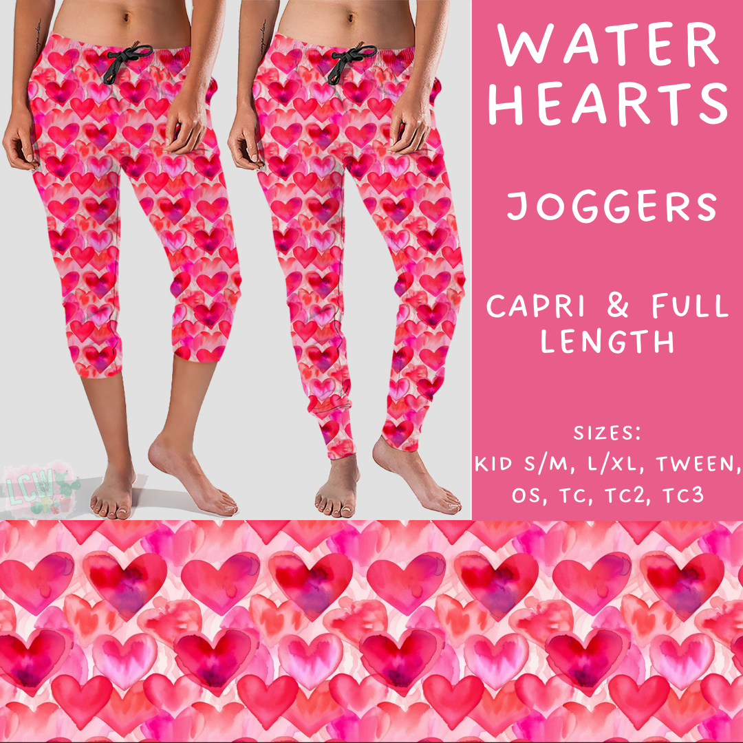 Batch #252 - Valentines Day - Closes 12/11 - ETA late Jan - Water Hearts Full and Capri Length Joggers