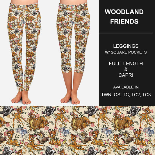 RTS - Woodland Friends Leggings w/ Pockets