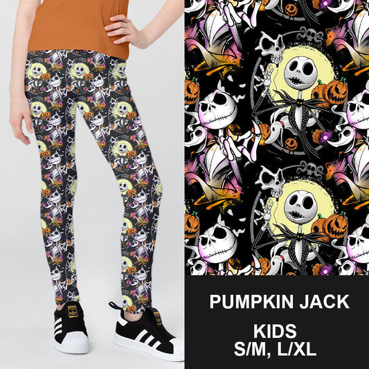 RTS - Kids Pumpkin Jack Leggings w/ Inside Pockets