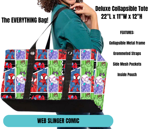 Web Slinger Comic Collapsible Tote