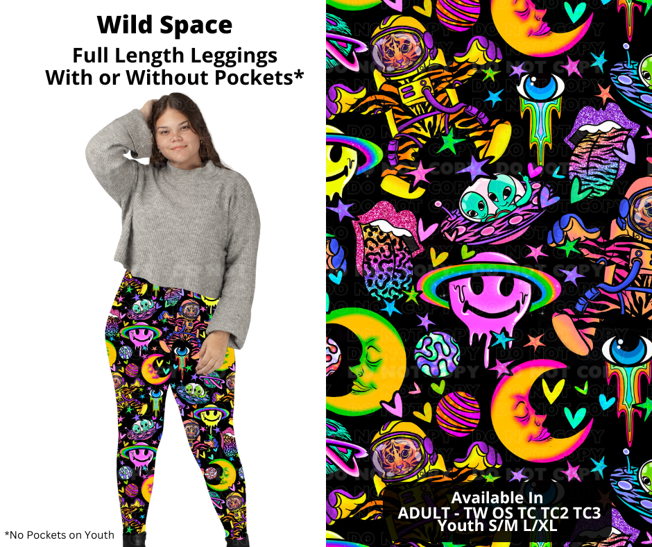 Preorder! Closes 12/2. ETA Feb. Wild Space Full Length Leggings w/wo Pockets