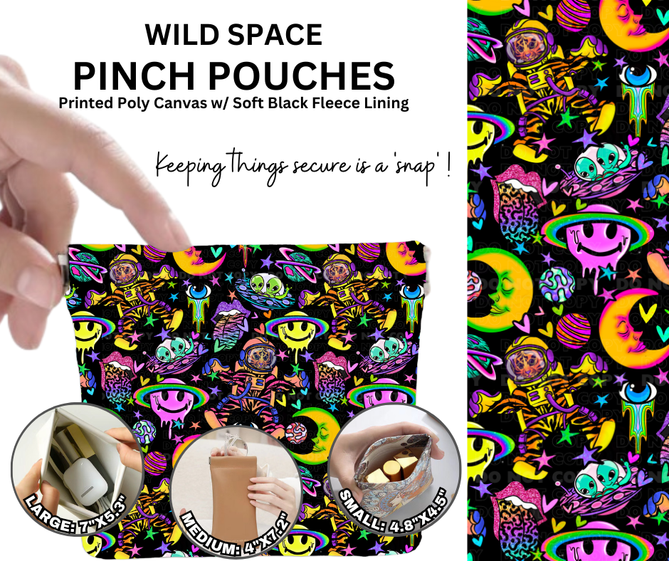 Preorder! Closes 12/5. ETA Feb. Wild Space Pinch Pouches in 3 Sizes