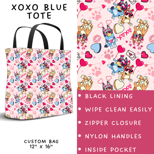 Batch #253 - Valentine Characters - Closes 12/13 - ETA mid/late Jan - XOXO Blue Tote