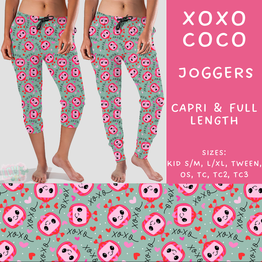 Batch #253 - Valentine Characters - Closes 12/13 - ETA mid/late Jan - XOXO Coco Full and Capri Length Joggers