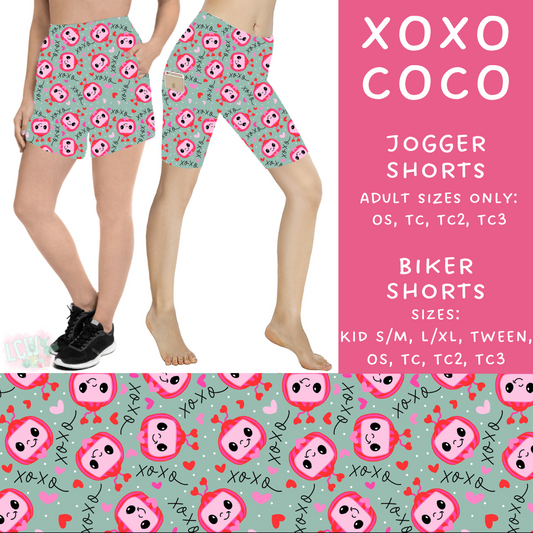 Batch #253 - Valentine Characters - Closes 12/13 - ETA mid/late Jan - XOXO Coco Biker & Jogger Shorts