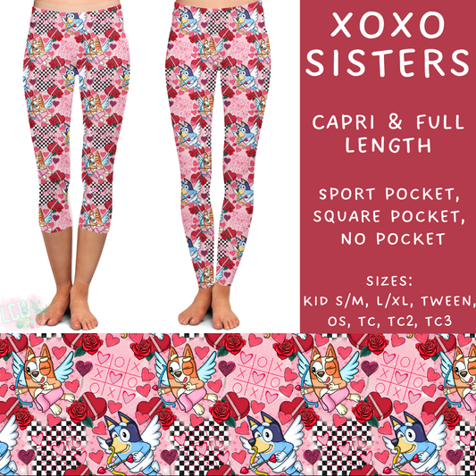 Batch #253 - Valentine Characters - Closes 12/13 - ETA mid/late Jan - XOXO Sister Full and Capri Length Leggings