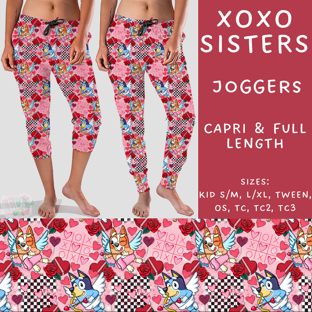 Batch #253 - Valentine Characters - Closes 12/13 - ETA mid/late Jan - XOXO Sisters Full and Capri Length Joggers