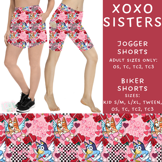 Batch #253 - Valentine Characters - Closes 12/13 - ETA mid/late Jan - XOXO Sisters Biker & Jogger Shorts