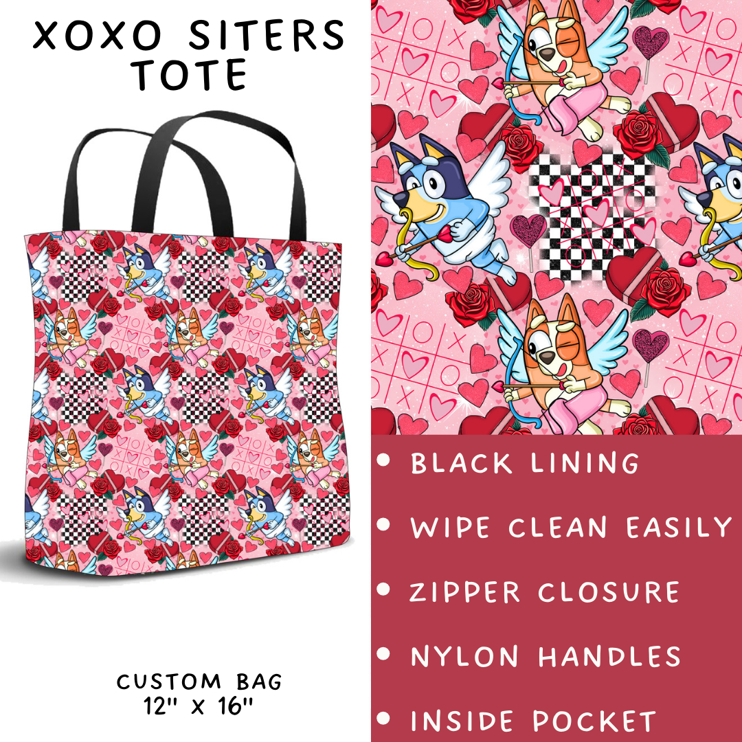 Batch #253 - Valentine Characters - Closes 12/13 - ETA mid/late Jan - XOXO Sisters Tote