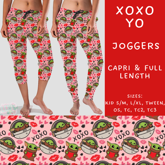 Batch #253 - Valentine Characters - Closes 12/13 - ETA mid/late Jan - XOXO Yo Full and Capri Length Joggers