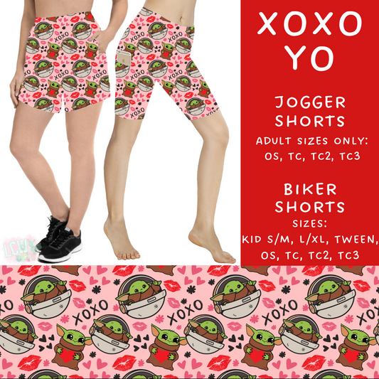 Batch #253 - Valentine Characters - Closes 12/13 - ETA mid/late Jan - XOXO Yo Biker & Jogger Shorts