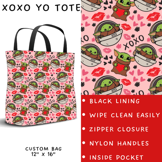 Batch #253 - Valentine Characters - Closes 12/13 - ETA mid/late Jan - XOXO Yo Tote