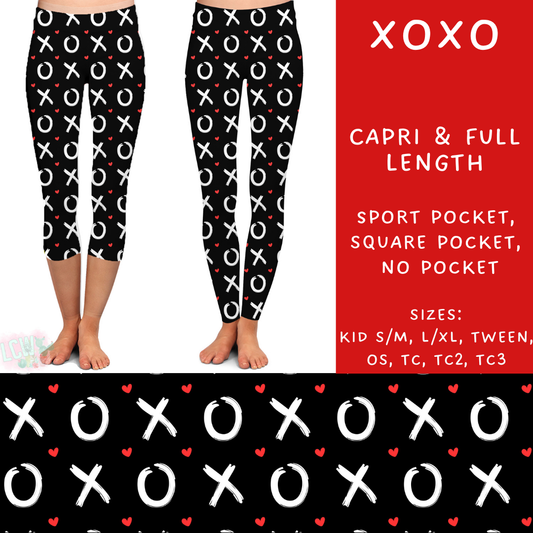 Batch #252 - Valentines Day - Closes 12/11 - ETA late Jan - XOXO Full and Capri Length Leggings