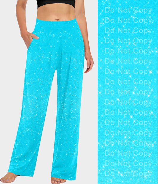 RTS - Bright Blue Sparkle Lounge Pants