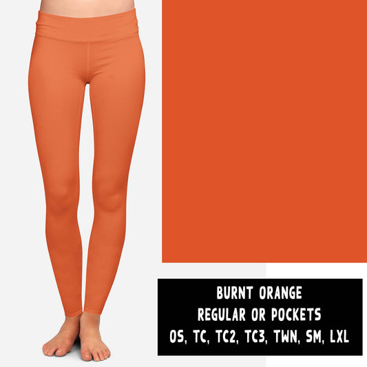 SOLIDS RUN-BURNT ORANGE LEGGINGS/JOGGERS