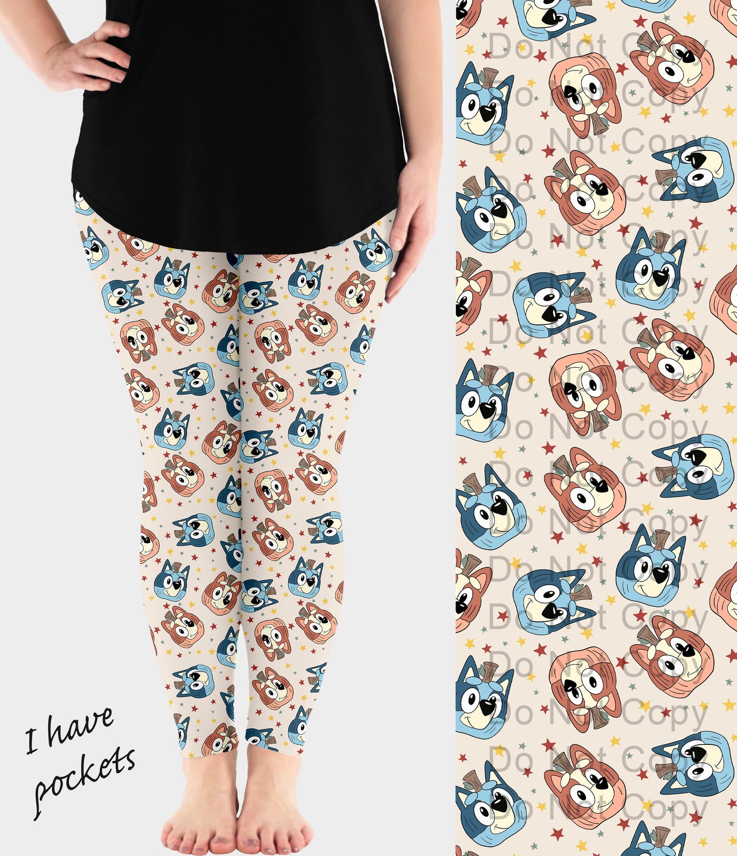 RTS - Cute Pumpkin Heads Leggings w/ Pockets