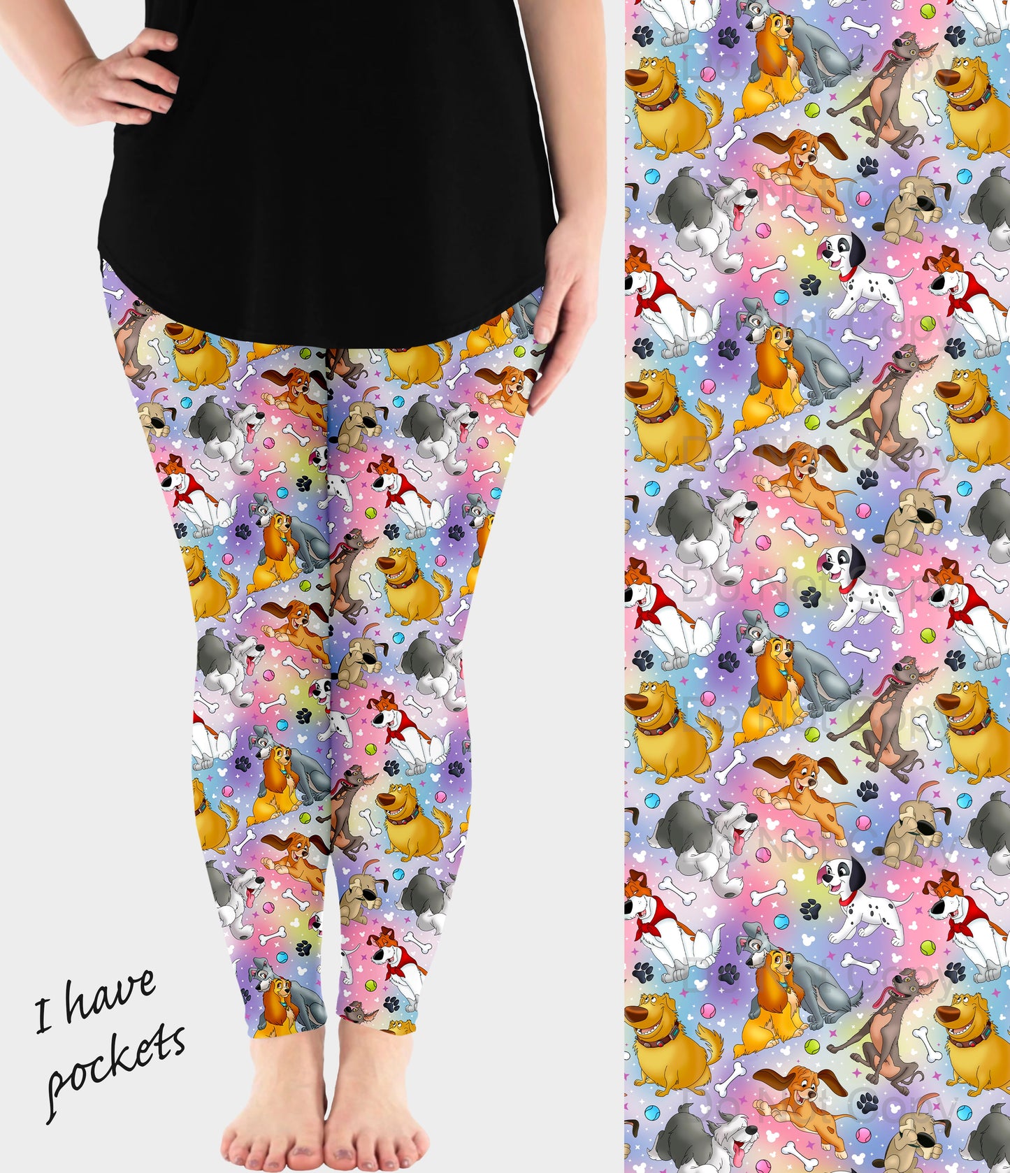 RTS - Famous Pooches Leggings w/ Pockets