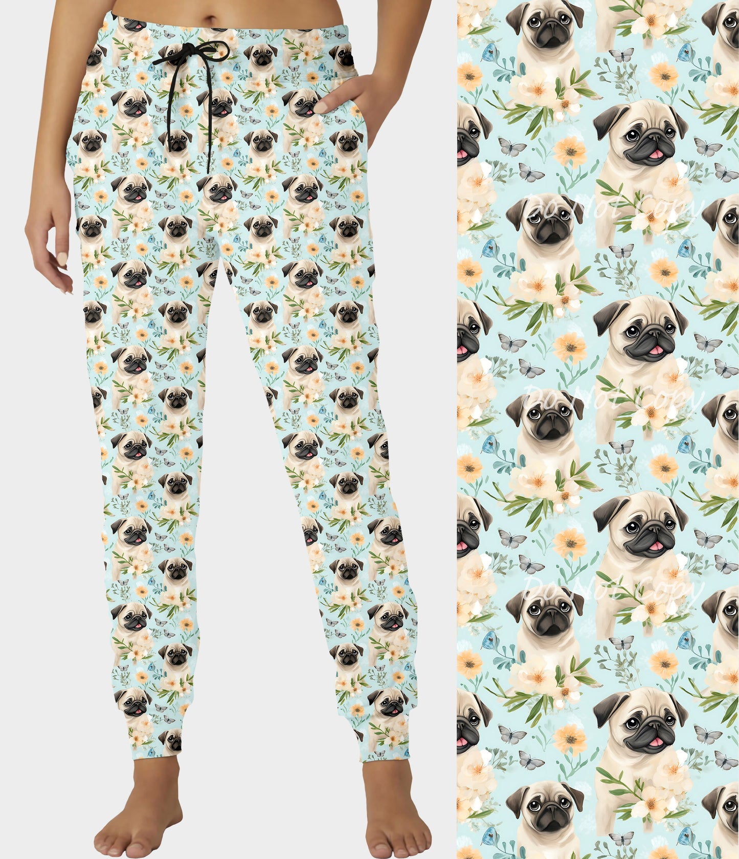 RTS - Floral Pug Joggers