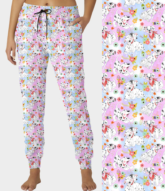 RTS - Floral Dalmatian Joggers