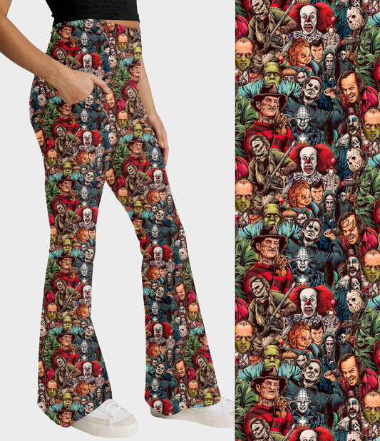 RTS - Horror Mash Flare Leggings w/ Pockets