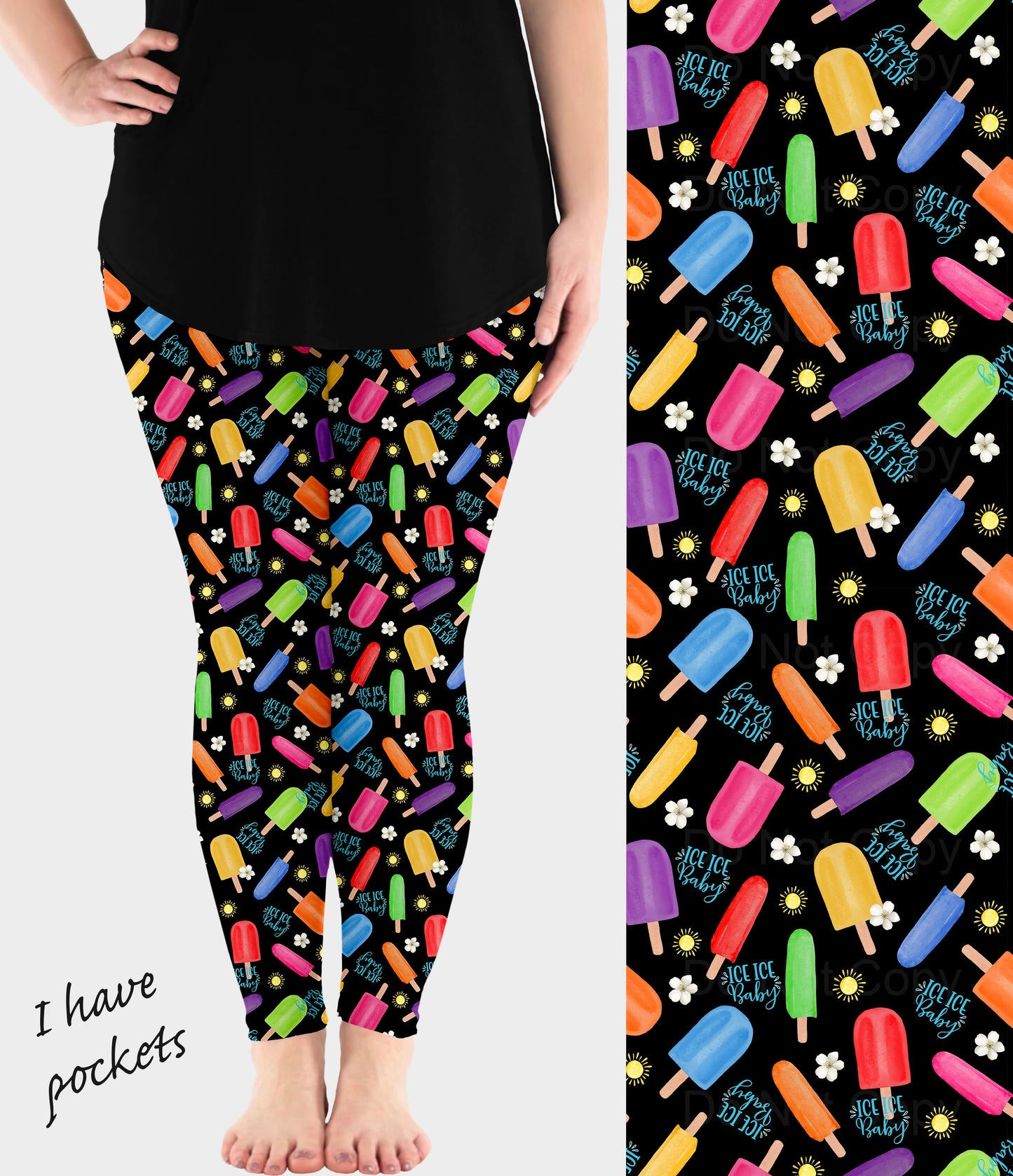 RTS - Ice Pop Baby Leggings w/ Pockets