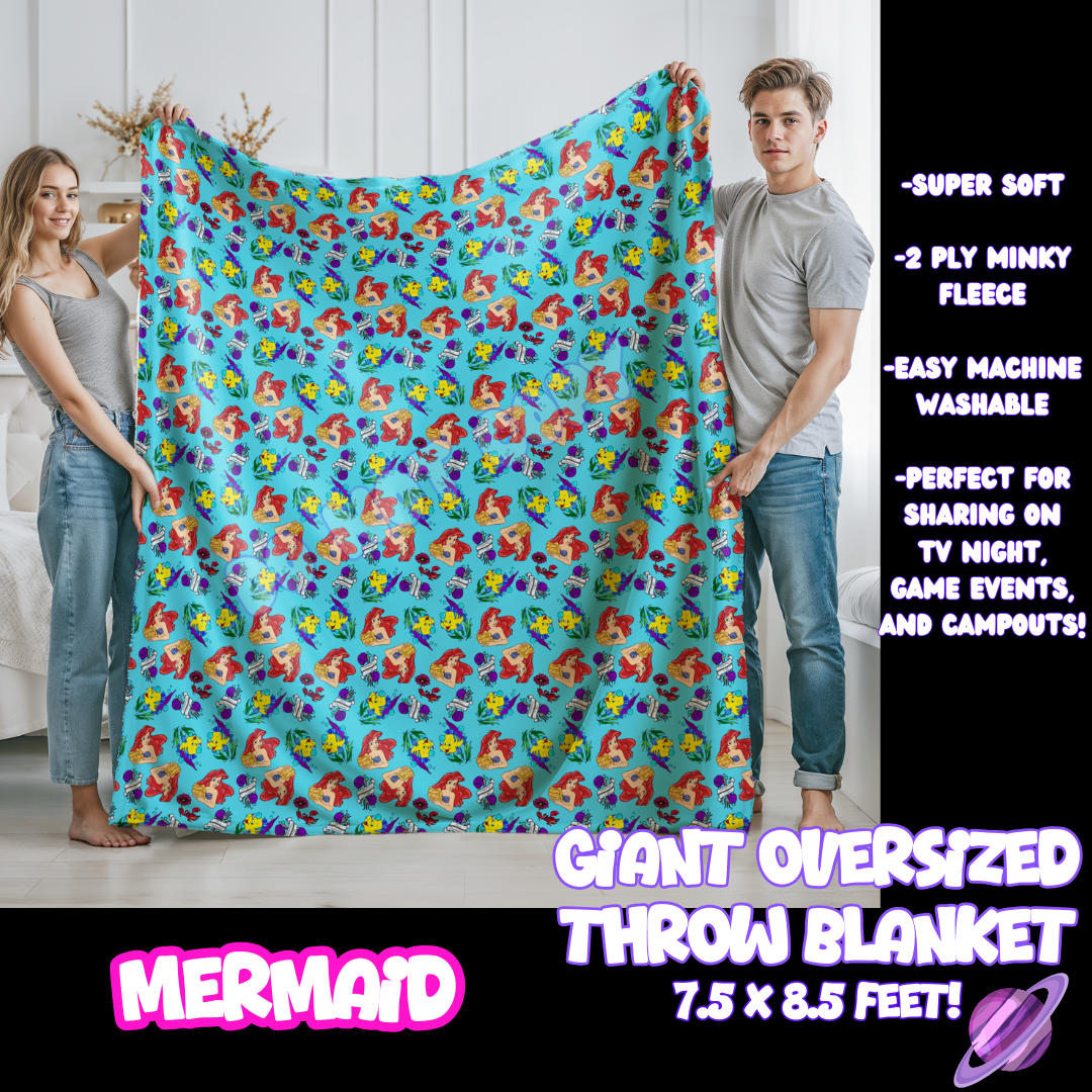 MERMAID- GIANT SHAREABLE THROW BLANKETS ROUND 10-PREORDER CLOSING 12/2