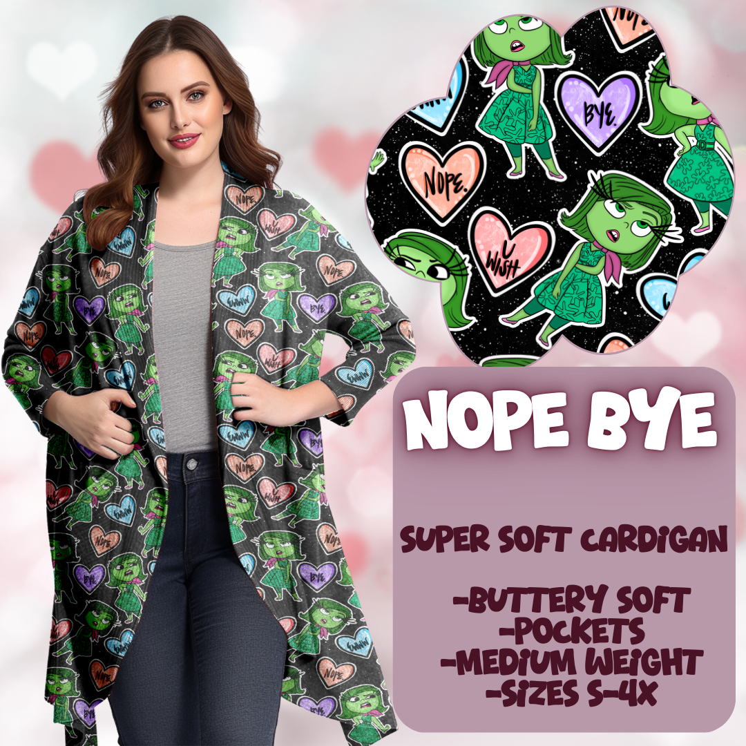 NOPE BYE - SOFT CARDGIAN LOVE YOU RUN CLOSING 11/30