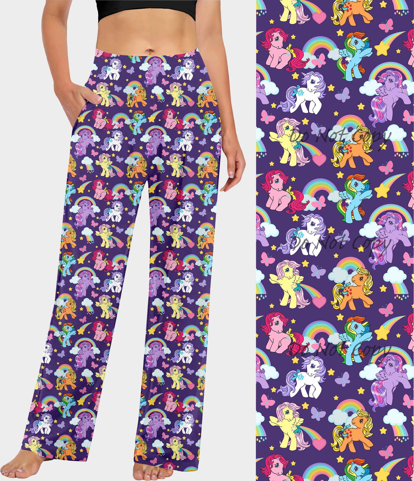 RTS - Purple Nostalgic Ponies Lounge Pants