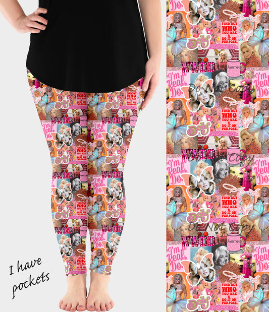 RTS - Pink Ambition Leggings w/ Pockets