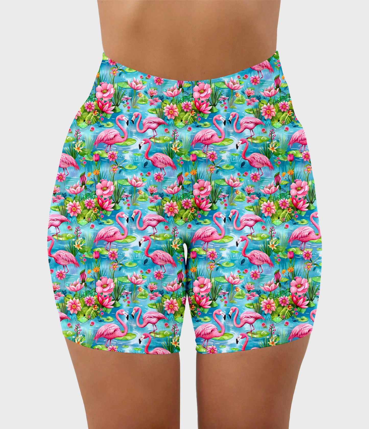 RTS - Pretty Flamingo Biker Shorts