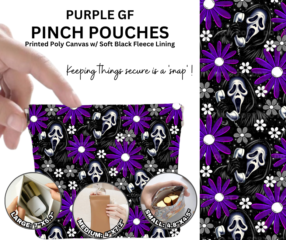 Preorder! Closes 12/5. ETA Feb. Purple GF Pinch Pouches in 3 Sizes