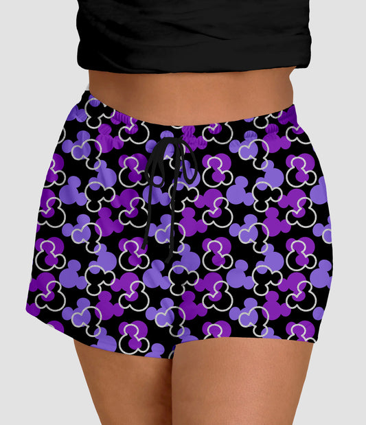 RTS - Purple Ears Jogger Shorts