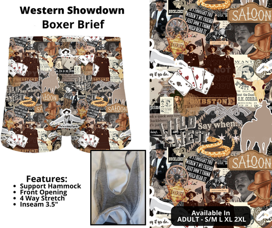 Preorder! Closes 12/12. ETA Feb. Western Showdown Boxer Briefs