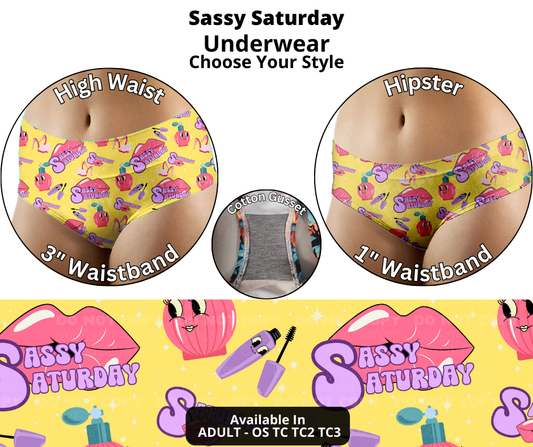 Preorder! Closes 12/12. ETA Feb. Sassy Saturday Hipster & High Waist Underwear