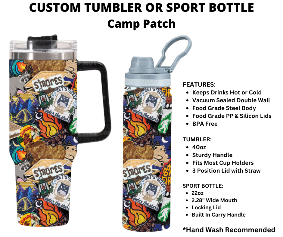 Camp Patch Custom Tumbler