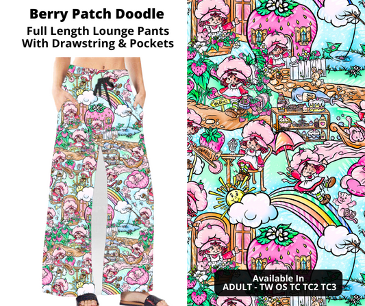 Preorder! Closes 12/2. ETA Feb. Berry Patch Doodle Full Length Lounge Pants