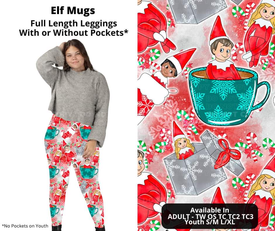 Elf Mugs Full Length Leggings w/ Pockets