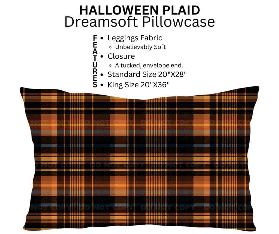 Halloween Plaid Dreamsoft Pillowcase