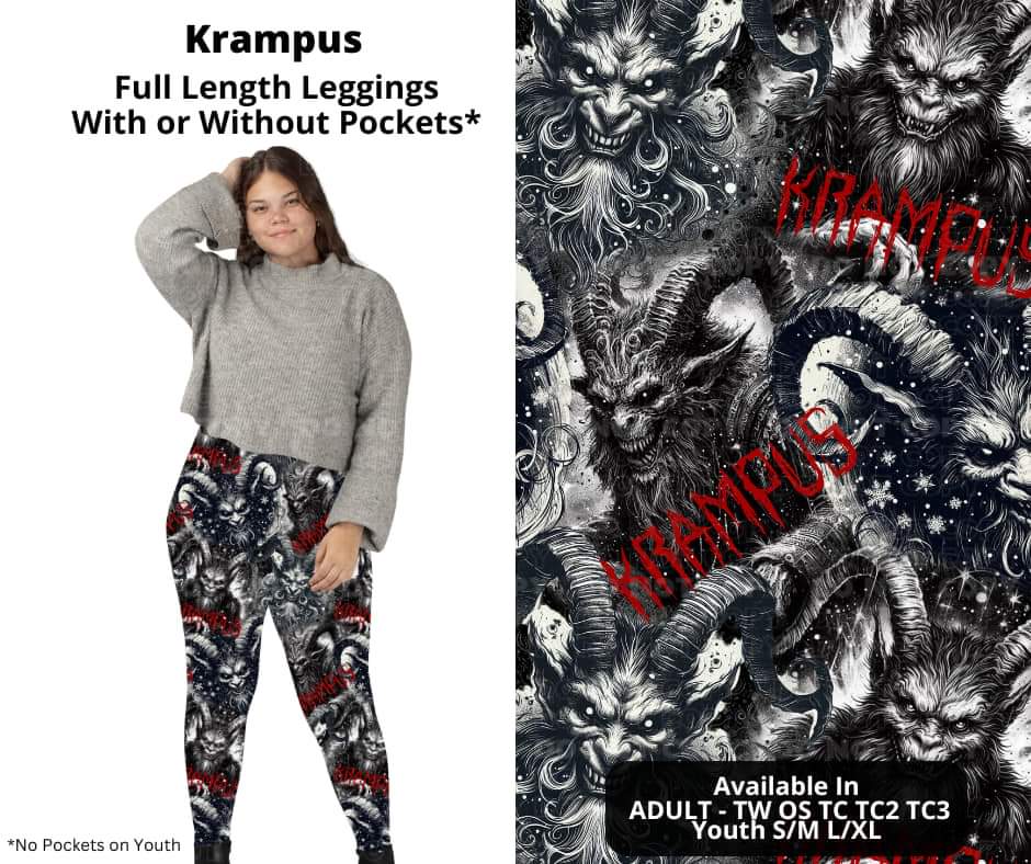 Krampus Full Length Leggings w/ Pockets