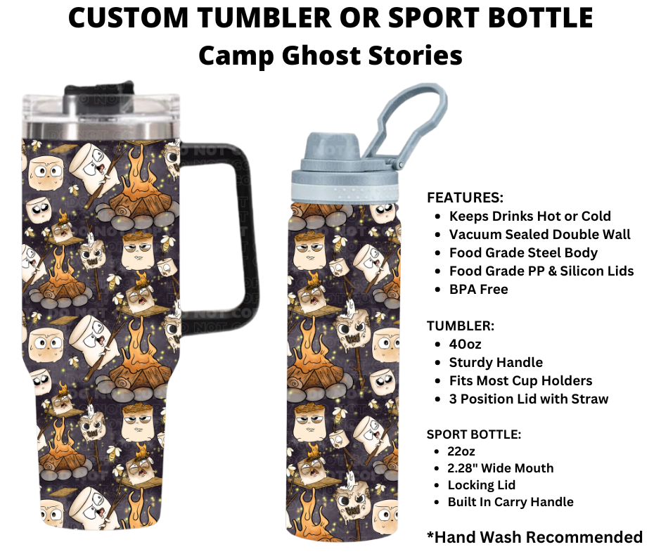 Camp Ghost Stories Custom Tumbler or Sport Bottle