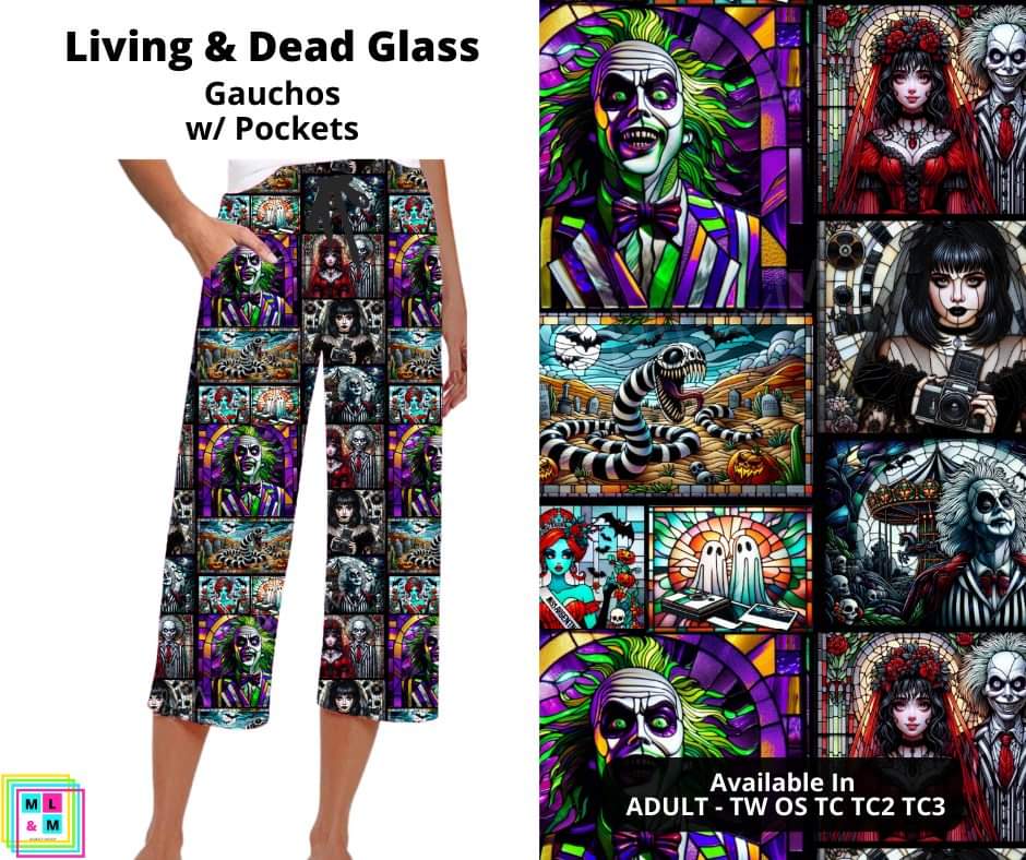 Living & Dead Glass Capri Gauchos