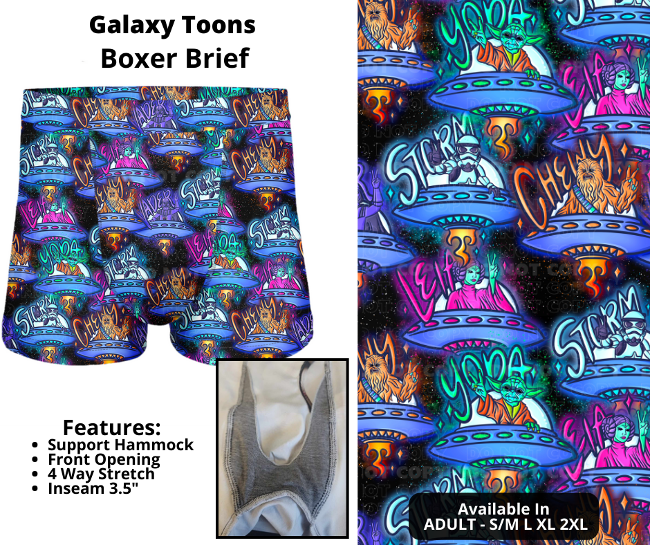 Preorder! Closes 12/12. ETA Feb. Galaxy Toons Boxer Briefs