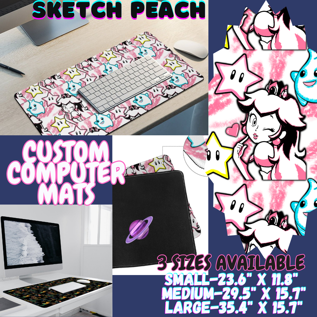 SKETCH PEACH - COMPUTER MAT PREORDER CLOSING 12/6