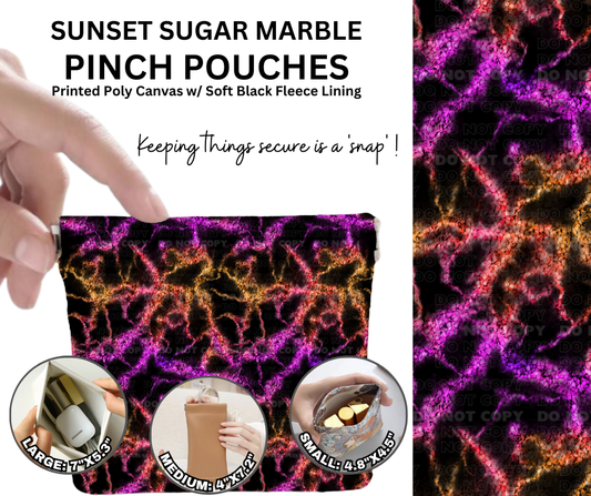 Preorder! Closes 12/5. ETA Feb. Sunset Sugar Marble Pinch Pouches in 3 Sizes