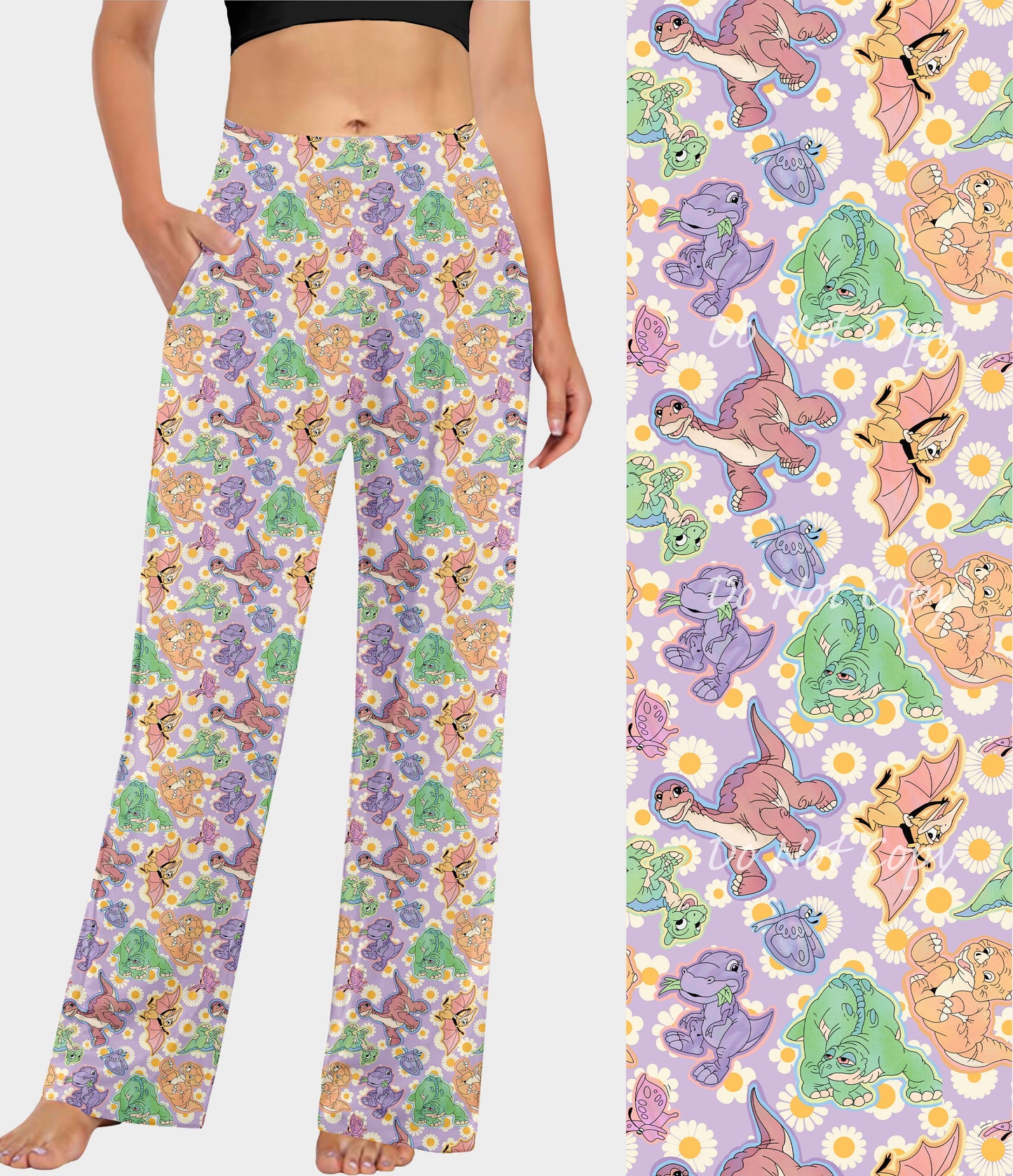 RTS - Watercolor Dinos Lounge Pants